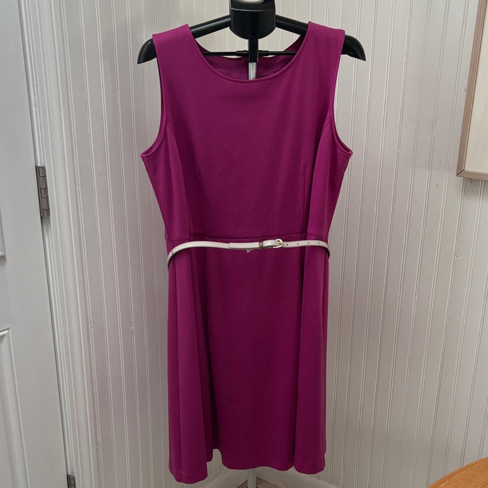 212 Collection Pink Sleeveless Dress with Belt